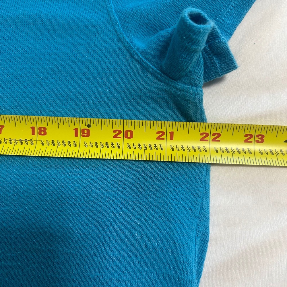 Calvin Klein Performance Womens XL Turquoise Blue V-Neck High-Low Top - Picture 4 of 8